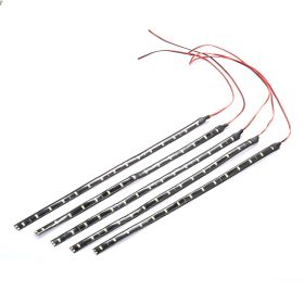 20Pcs 12V Car LED Light Strip 12\'\' 15 LEDs (20000K Blue) Flexible IP65 Waterproof Auto LED Strip for Motorcycle Car Truck SUV Exterior Interior Deco