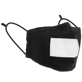 Washable Lip Reading Kid Face Masks Reusable Elastic Earloop Visible Mouth Expression Face Cover