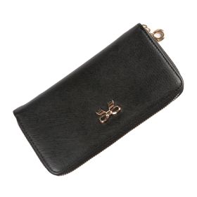 Women Wallet Ladies PU Leather Zip Clutch Wallet Large Capacity Long Purse W/ Card Slots Zippered Coin Pockets