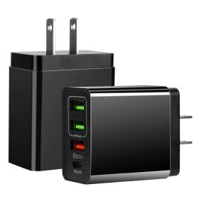 36W USB C Fast Charger 4-Port QC3.0 PD 20W Power Adapter High Speed Wall Charger for Samsung iPhone Tablet