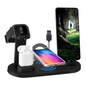 Wireless Charger Dock 4 in 1 10W Fast Charging Station For iPhone Apple iWatch Series 5/4/3/2/1 AirPods Fit for iPhone 11/11Pro/XS/XR/MAX/X/8 Plus/8 S