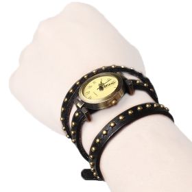 Fashionable Rivet Leather Belt Retro Watch Hand Chain