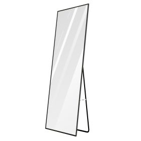 Full Length Mirror 63x18.9in Aluminum Alloy Wall Mirror Free Standing Floor Mirror Hanging Leaning Against Wall for Dressing Bedroom Living Room