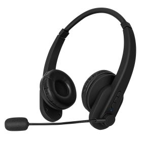 Wireless V5.0 Over Ear Headset w/ Microphone Noise Cancelling Rechargeable Wireless Stereo Headphone For Online Class Call Center Home Office