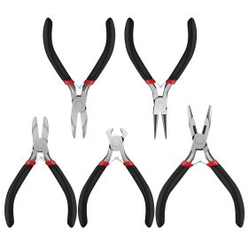 5Pcs Jewelers Pliers Set Jewelry Making Beading Wire Wrapping Repair 4"/5"Pliers Tool