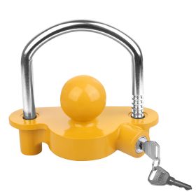 Trailer Hitch Coupler Lock Heavy-Duty Steel Trailer Lock Adjustable Anti-Theft Hitch Ball Lock