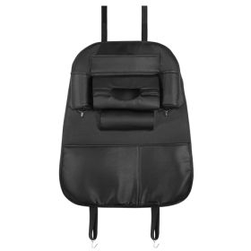 Car Seat Back Organizer Storage Bag 7 Pockets Leather Seatback Holder Auto Seat Storage Holder For Car Truck SUV Van