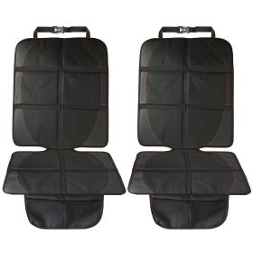 2 Packs Car Seat Protector Cushion Mat Pad with Thick Padding Protector for Child Baby Car Seat Mesh Pockets Non-slip