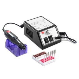Professional Acrylic Nail Drill Machine 20000RPM Electric Handpiece w/6 Bits Cuticle Grinder Manicure Pedicure Polishing File Kit US UK Plug for Home