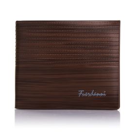 Men’s Wallet PU Leather Bifold Purse Credit Card Holders 6 Card Slots 1 ID Window Dual-layer Money Pouch