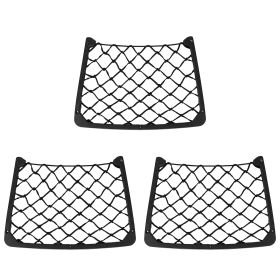 3Pcs Mesh Pockets Seat Side Back Wallet Phone Storage Net Bag Framed Stretch Car Bus Organizer Holder For Auto RV SUV Boat