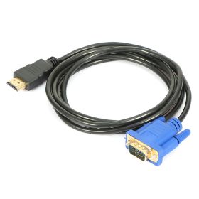 1.8M 1080P HD IN & HD OUT to VGA (Male to Male) Adapter Cable Compatible w/ Laptop PC Monitor Projector TV Box DVD