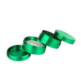 Magnetic Herb Spice Tobacco Grinder 2-inch 4-Piece Zinc Alloy Crusher Kitchen Mill with Pollen Scraper