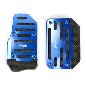2Pcs Car Brake Pedal Cover Alloy Non-Slip Brake Gas Pedal Pad Cover Universal Accelerator Brake Foot Pads For Automatic Car