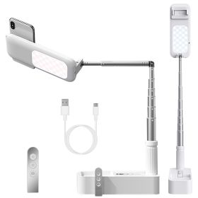 Extendable Selfie Stand 360° Rotatable Phone Holder with Rechargeable Wireless Remote 3 Modes for Live Streaming YouTube Tiktok Video Recording Photog