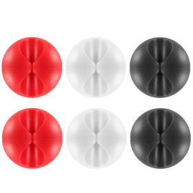 6 Packs Cable Clips Adhesive Wire Cord Clamps Holder Wire Organizers For Desk Office Cord Management w/ 6mm Clip Diameter