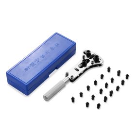 Watch Case Opener Watch Back Removal Wrench Watch Repair Tool Kit Adjustable w/18 Screws Watch Case Remover