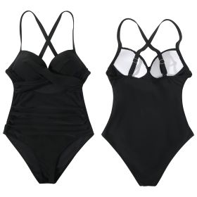 Women’s One Piece Swimsuit Beachwear Swimwear Tummy Control Cutout High Waist Bathing Suit Wrap