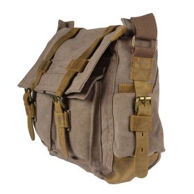 Vintage Unisex Canvas Satchel Shoulder Bag/Messenger Bag/Cross-Body Bag