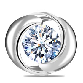 Flower Ear Studs Platinum Plated Hypoallergenic Earrings Cubic Zirconia Crystal Stud Earrings for Women Sensitive Ears Piercing