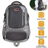Unisex School Backpack Casual Travel Shoulder Bag W/ Adjustable Straps Dual-Water Bottle Pouch Multiple Zippered Pockets For Gym Sports Travel School