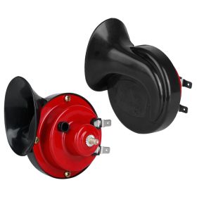 2PCS 115DB Car Snail Horns 12V Electric Snail Horn Dual-tone Snail Electric Horn for Motorcycle, Boats Cars and Trunks