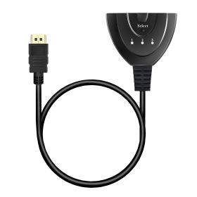 HD IN & HD OUT Switcher 1080P 3 In 1 Out HDTV Switch Splitter Adapter Hub w/ Pigtail Cable 3
Indicator Lights Supports 3D HD1080P for DVD HDTV Projec