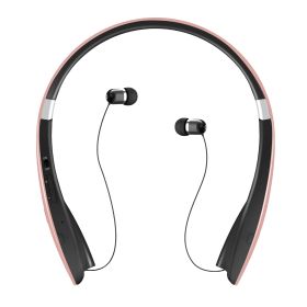 KOCASO Foldable Bluetooth Headsets BT 4.1 Sport Neckband Stereo Headphones Sweatproof Earphones Earbuds w/Mic for Running Hiking Travel
