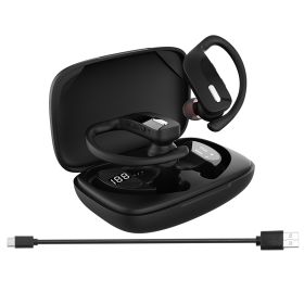 TWS Wireless 5.0 Earbuds In-Ear Stereo Headset Noise Canceling Hook Headsets w/Sensitive Mic Magnetic Charging Dock For Driving Working Travelling