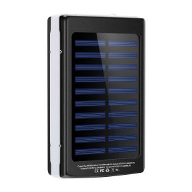 20000mAh Solar Power Bank 48W Emergency External Battery Pack 3A Dual USB Ports Water Resistant Outdoor Charger w/ Battery Indicators SOS LED Lights C