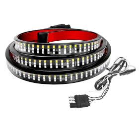 60in Car Tailgate Strip Light 432 LED IP65 Waterproof Triple Row Running Brake Reverse Turn Signal Light Bar For Jeep Pickup SUV