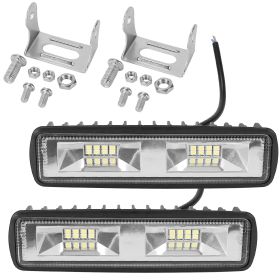 2Pcs Car Work Lights Waterproof Spot Beam Bar Lamp Car SUV Road Driving Lamp Car Lighting DRL Work Bar Lights