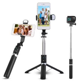 Wireless Selfie Stick Tripod Portable Foldable Extendable Phone Stand with Fill Lights Remote Shutter Fit for Go Pro 4.7in-7in Android IOS Phone