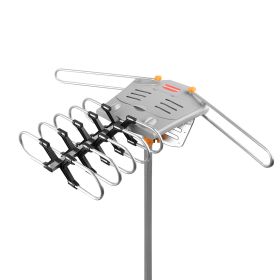 HDTV Antenna 1080P 150 Miles Amplified Digital UHF/VHF Antenna Supports 2 TVs 360 Degree Motorized Rotation US Plug