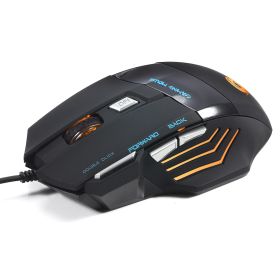 Wired Gaming Mouse 7 Keys Ergonomic Optical Mouse w/ 7 Changeable Colors 5 Adjustable DPI Levels up to 5500 for Computer Laptop
