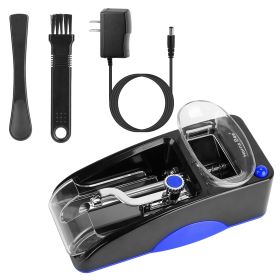 Electric Cigarette Rolling Machine Automatic Tobacco Roller Maker DIY Smoking Tool w/ Transparent Tobacco Hopper Collection Container Brush