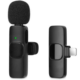 Wireless Clip On Microphone Noise Reduction Plug and Play Lapel Mic with Receiver Fit for iPhone iPad for Live Streaming Video Recording