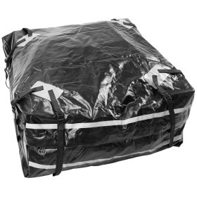 15.89Cubic Feet Car Roof Top Cargo Bag Waterproof Luggage Storage Carrier Bag w/ 8 Straps Buckles For Sedans SUV Vans