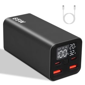 20000mah 65W USB-C PD Laptop Power Bank Fast Charging Power Bank Portable Type-C Charger with USB-C to USB-C Cable Fit For IOS Phone 15 Android Macboo