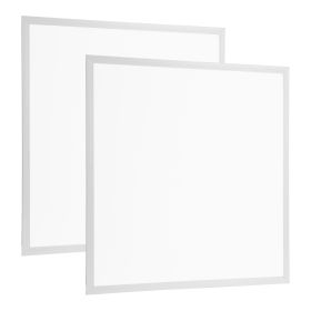 2Pcs 72W 2×2FT LED Panel Light 3800LM Flat Ceiling Light with 3 Lighting Color Temperature Equivalent LED Troffer Recessed Edge-Lit Switchable CCT 110