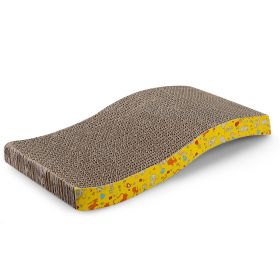2Pcs Cat Scratcher Pads Scratcher Cardboard S-shaped Curve Cat Scratching Pad Durable Texture Design w/ Catnip