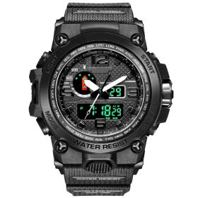 Men\'s Sports Watch Water-Resistant Military Wrist Watch Digital Analog Watch w/ Quartz Electronic Movement LED Backlight Date Alarm Stopwatch Functio