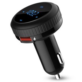 Quick Charge 3.0 Car Charger Wireless 4.2 FM Transmitter 23W 3A Dual USB Car Adapters Hands-free MP3 Player Support 32G FM MMC Card Port