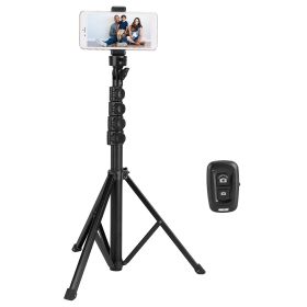 Selfie Sticker Tripod Wireless Desktop Phone Tripod Stand Holder Telescopic Selfie Stick with Remote Shutter 60in Extendable Fit for 6.1-6.8” iPhone 1