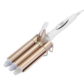 3 Barrel Curling Iron Wand Electric Hair Curler 1in Triple Hair Waver Crimper Beach Waver Adjustable Temperature Ceramic Tourmaline