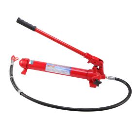 10 Ton Capacity Hydraulic Bottle Jack Ram Pump Auto Body Frame Repair Tool Kit Heavy-Duty Auto Tool for Truck Farm Heavy Equipment