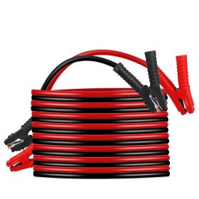 Jumper Cables Emergency Car Booster Cables Kit 1 Gauge 20ft Heavy Duty Booster Cables 3000A Peak Current For 12V 24V Car Van Truck
