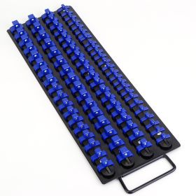 80-piece Socket Organizer Tray Socket Storage Rail Rack 1/4” 3/8” 1/2” Socket Rail Rack Socket Holder