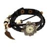 New! Beautiful Bohemian Style Retro Handmade Leather Angel Wing Women\'s Watches-blue