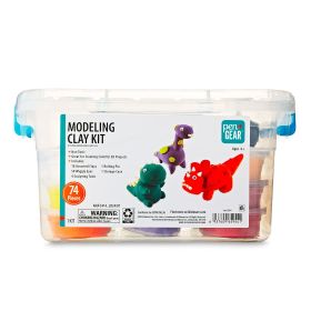Pen+Gear Modeling Clay Kit 74-Piece Set With Tools For Kids And Beginners